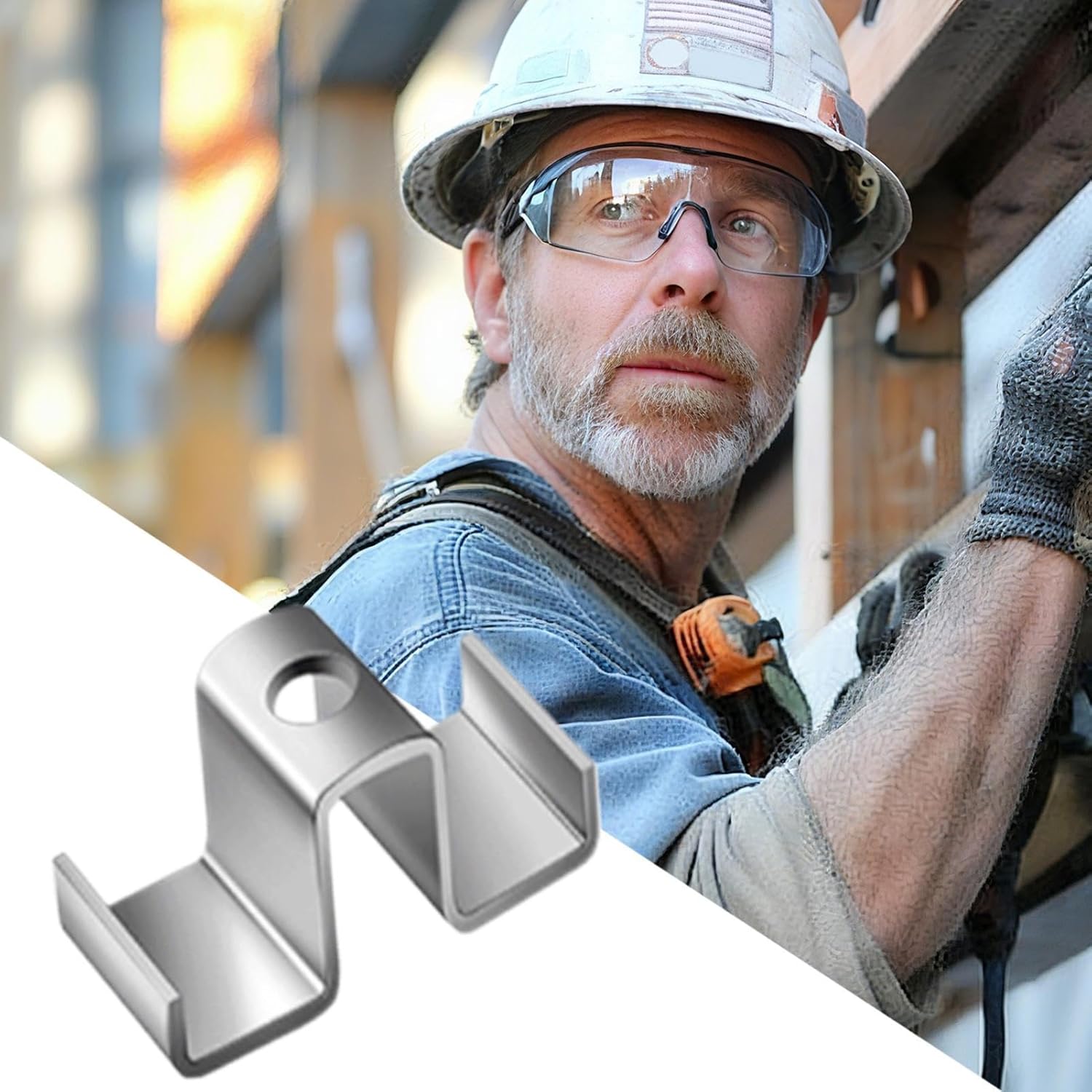 グレーティングクリップ - 25点セットバーグレーチング固定用サドルクリップ | 固定用クランプ金具 - 工場メザニン階段歩道排水シ