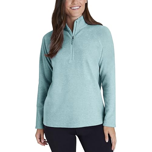 Eddie Bauer Women's Ultra Soft Fleece 1/4 Zip Long Sleeve Pullover Top