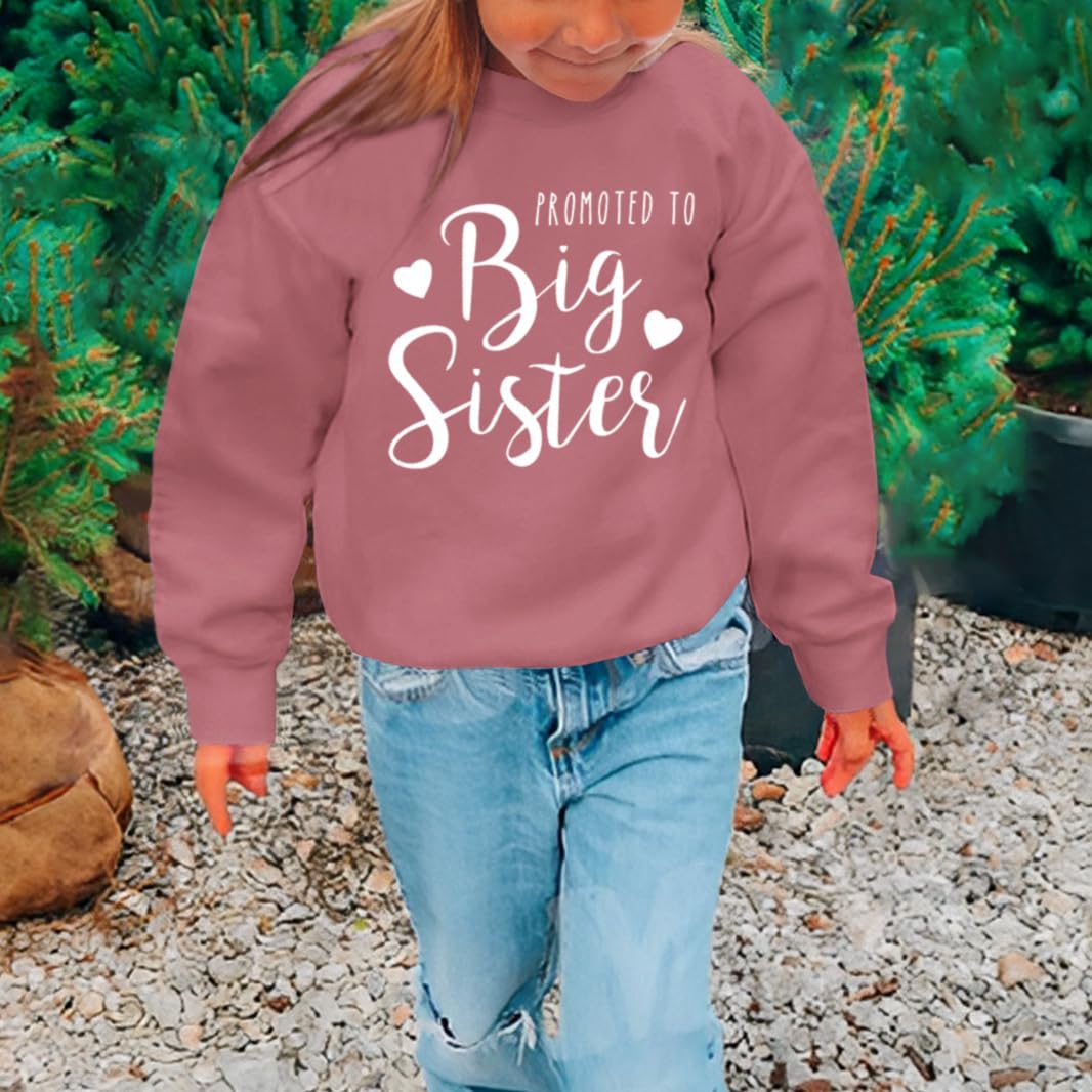 CM C&M WODRO Sudadera Big Sister Anuncio de Bebé Suéter Niñas Niños Camiseta de Manga Larga Promocionado a Hermana Grande Traje Recién Nacido Jersey Hermanos Ropa de Bebé Ropa Cálida para Niños