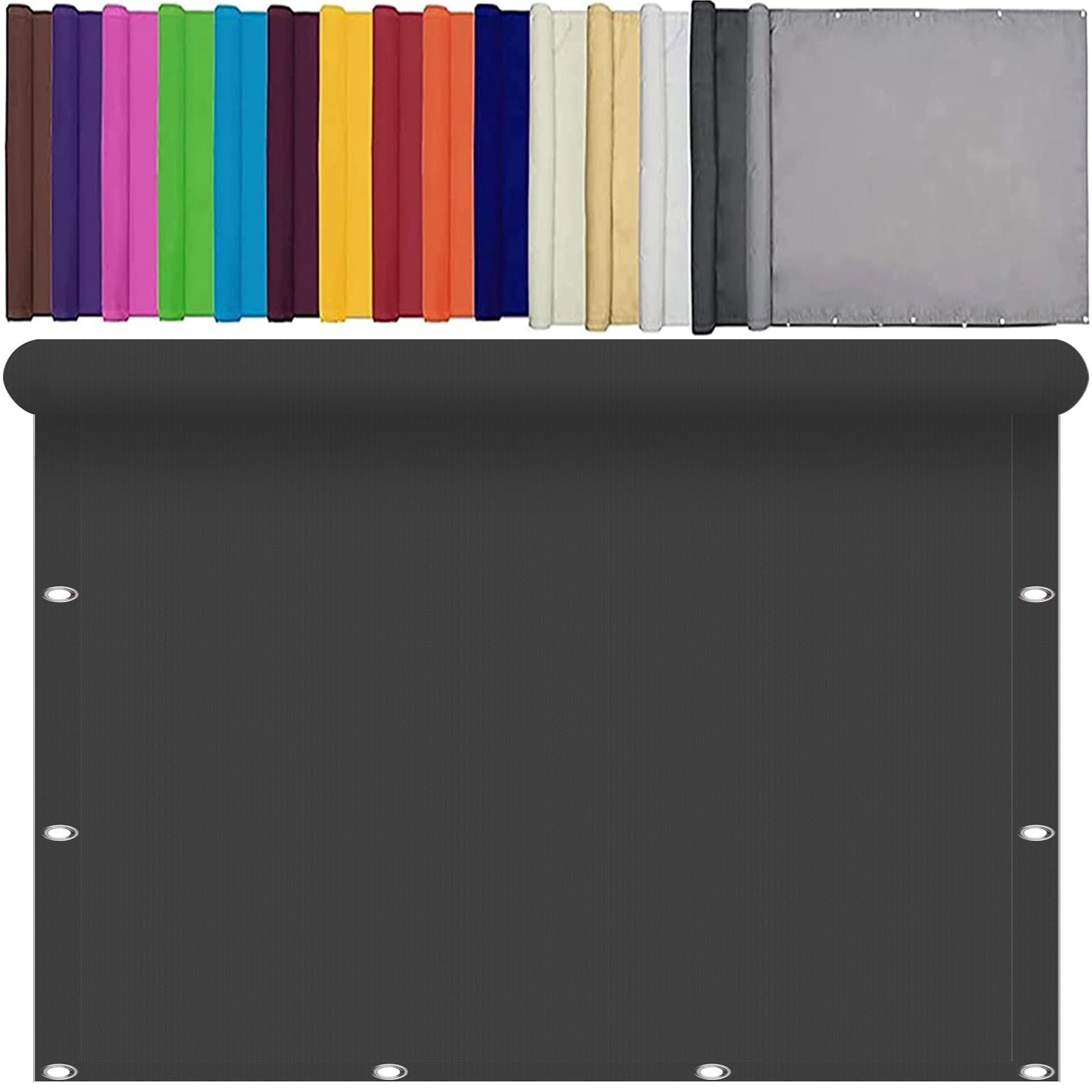 Voile d'ombrage carrée 135x300 cm gris foncé avec cordes de fixation pour pergola