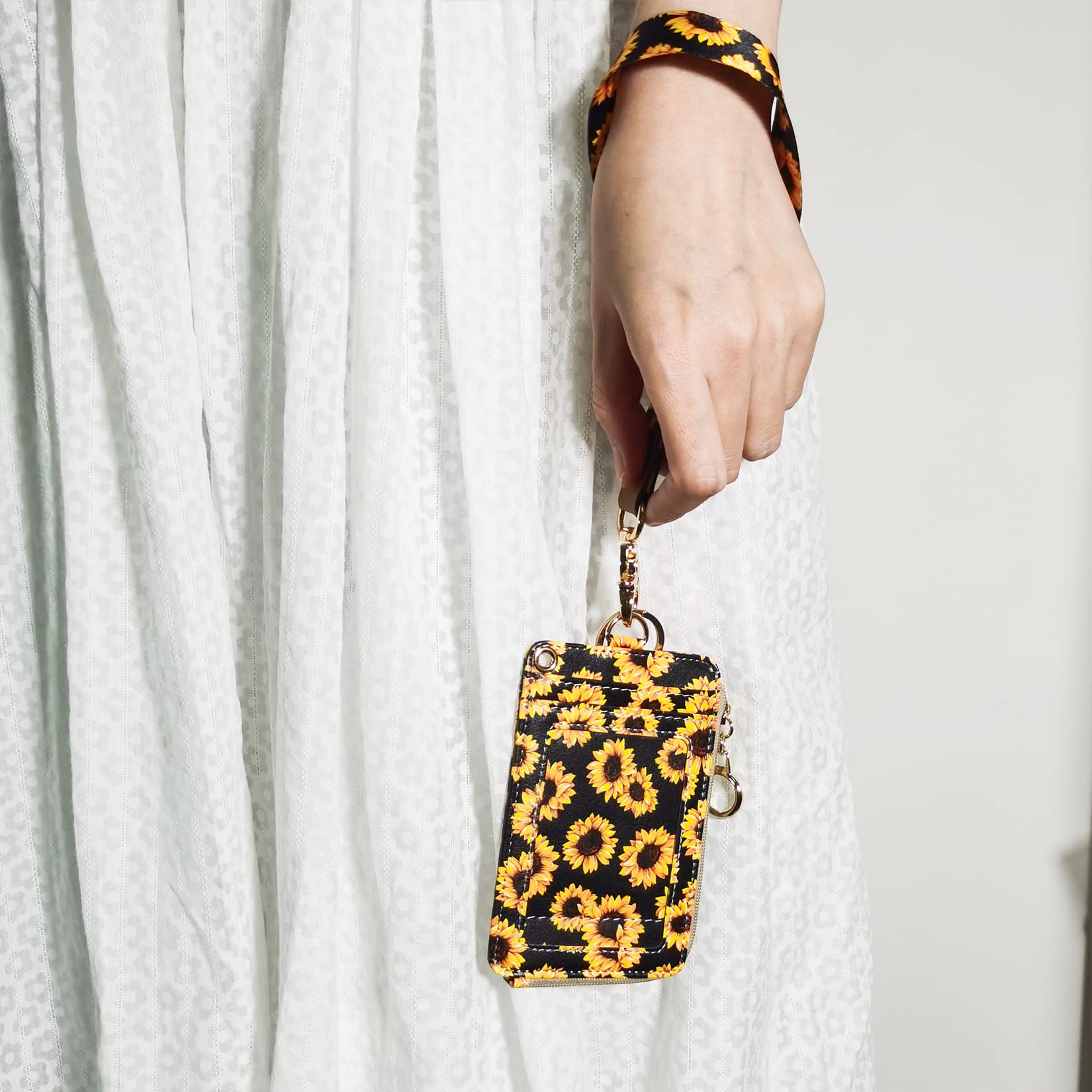 Portabadge Retrattile A Girasole - 61 Cm | Con Clip Metallica | Per Chiavi, Badge, Carte | Ideale Per Lavoro - Foto 9