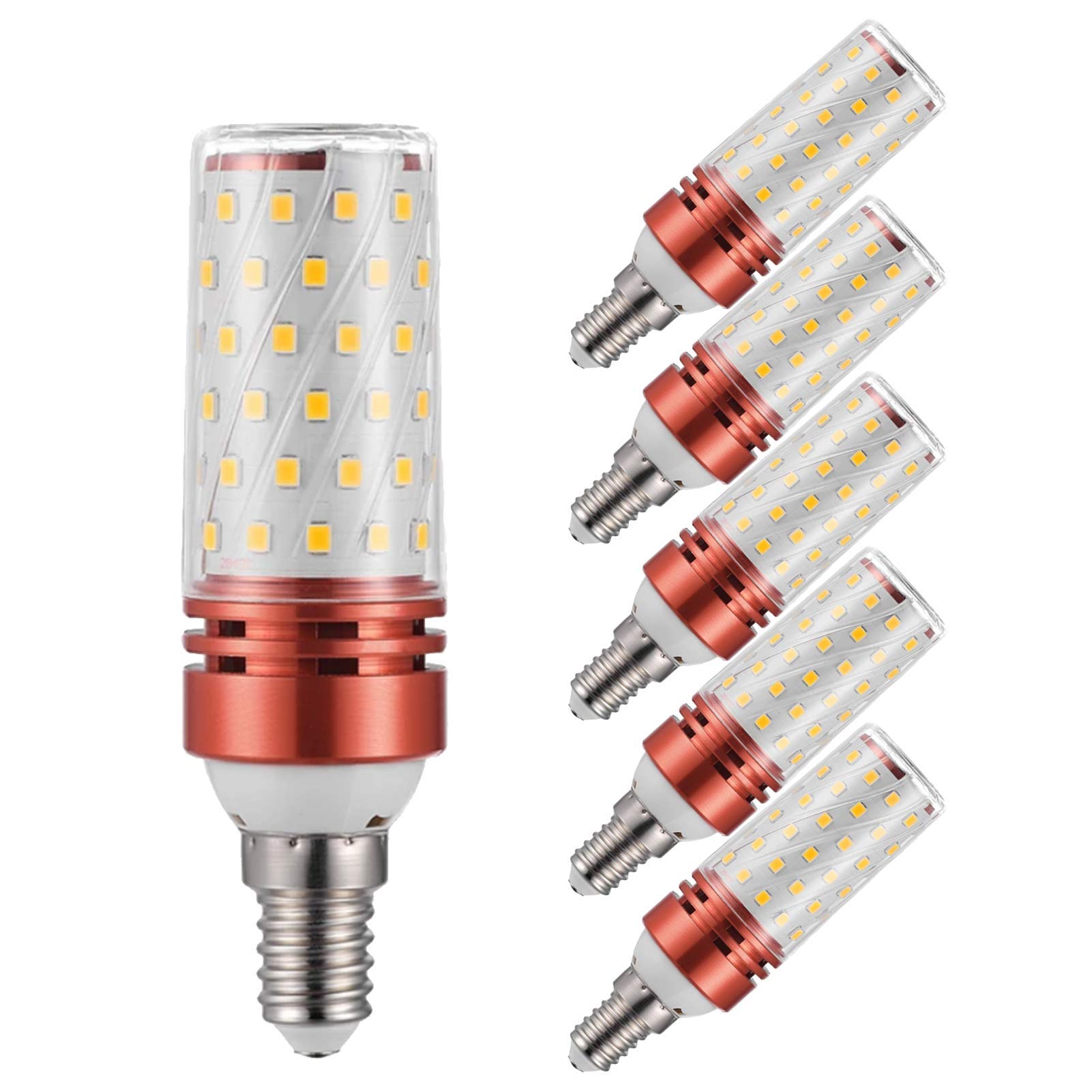 La lampe bougie LED 16 W équivaut à une lampe halogène 120 W, lampe à économie d'énergie, lampe, sans scintillement, non dimmable, 1400 Lm, 6 pièces par paquet, lumière chaude