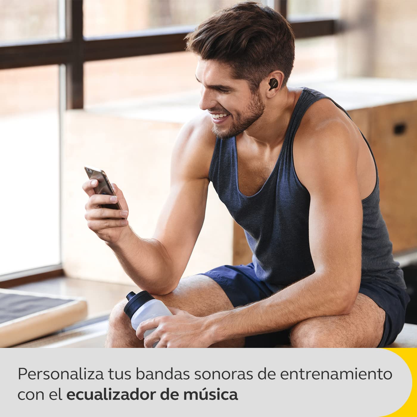 Jabra Elite 3 Active Auriculares Intraurales - Ajuste Deportivo, Cancelación Activa de Ruido (ANC) - Intrauriculares Bluetooth Inalámbricos Resistentes al Agua - Spotify Tap y Google Fast Pair - Negro