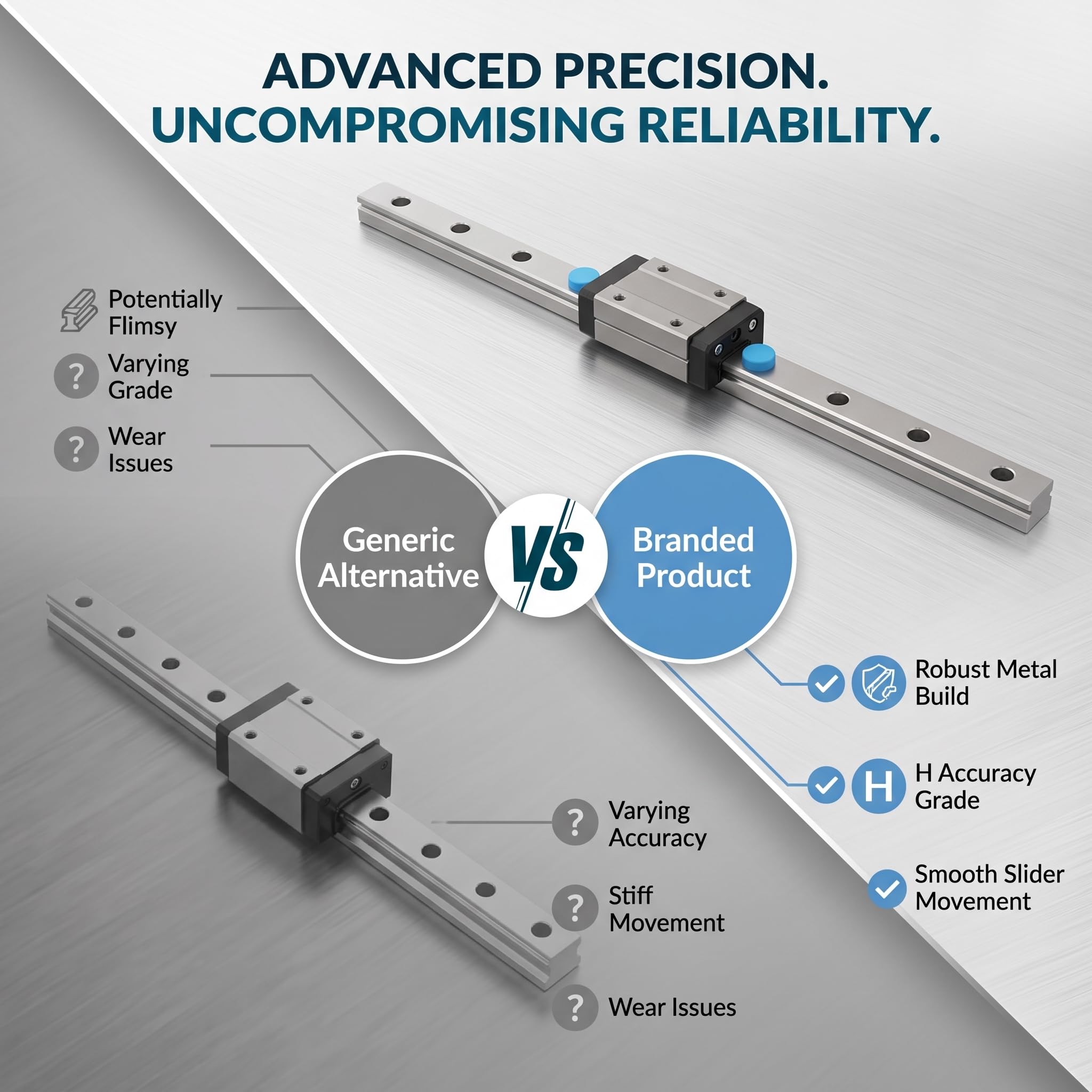 MGN12H 300mm Mini Linear Rail Linear Sliding Gide MGN12H Linear Slide for DIY 3D Printer and CNC Machine — Amazon image 6