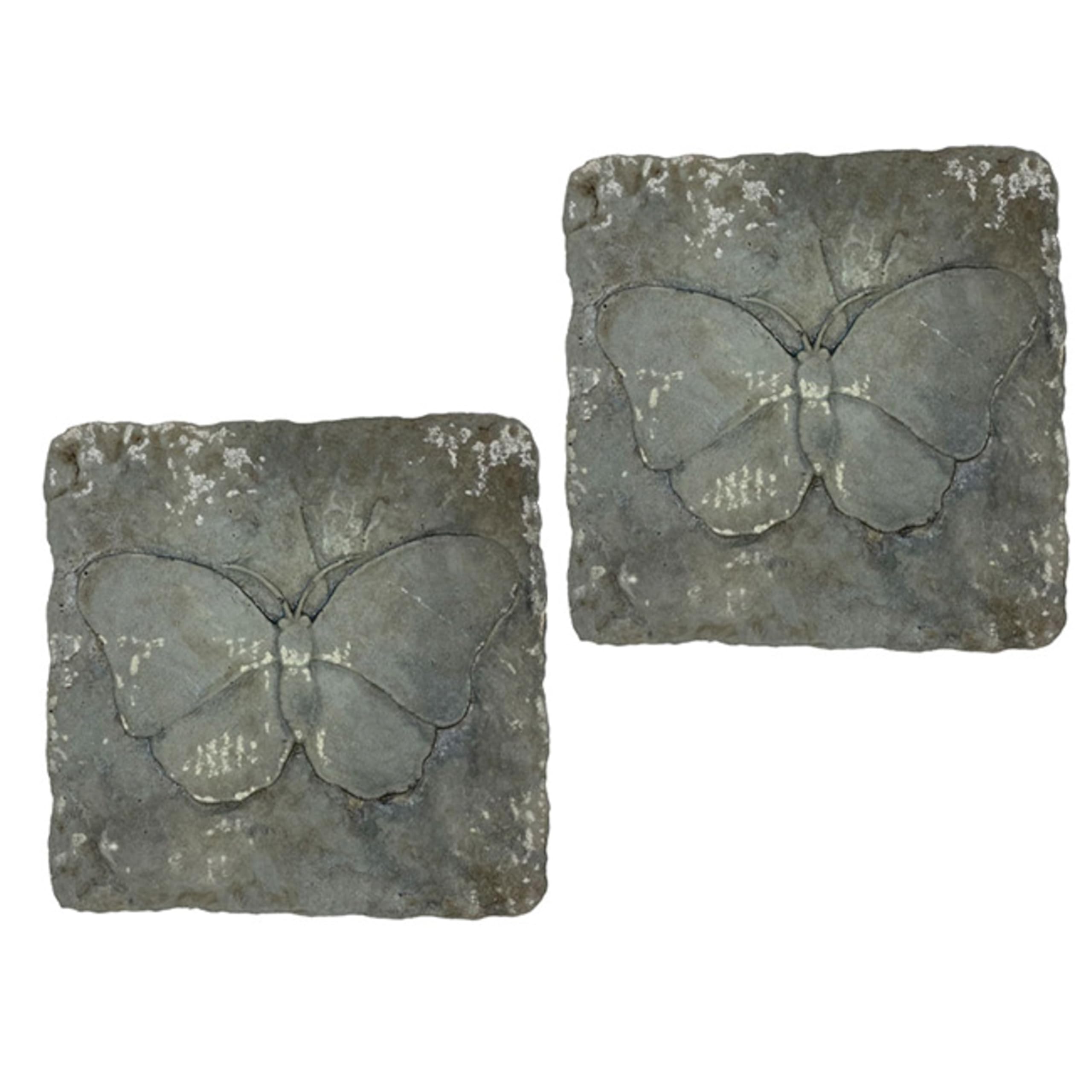 BestNest Athens Butterfly Stepping Stones, Pack of 2