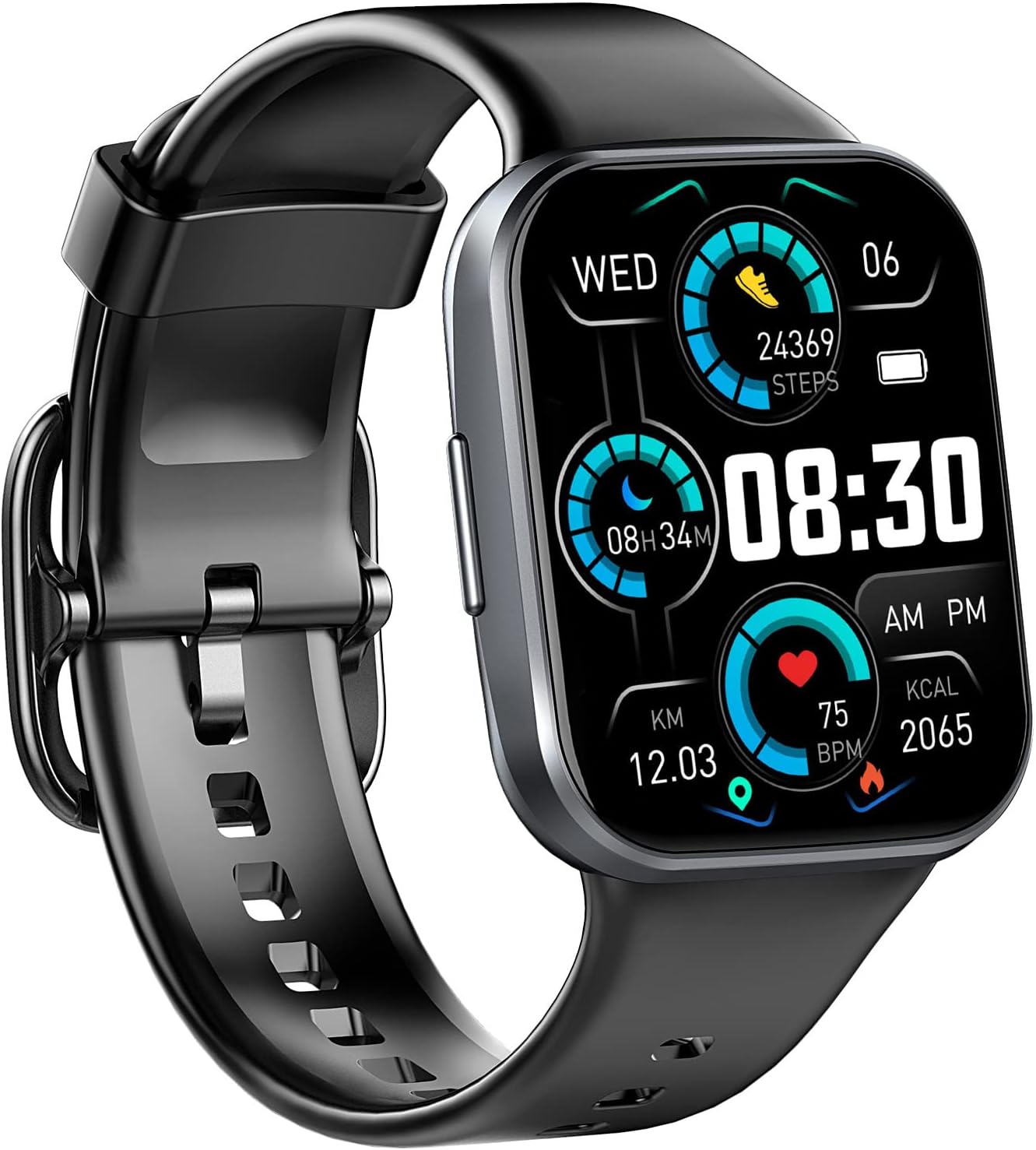 Smart Watch for Men Women, 1.69'' Fitness Tracker Health Monitor for Heart Rate, Blood Oxygen, Sleep,25 Sport Modes Activity Trackers IP68 Waterproof,Message Notification Fitness Watch for Android iOS
