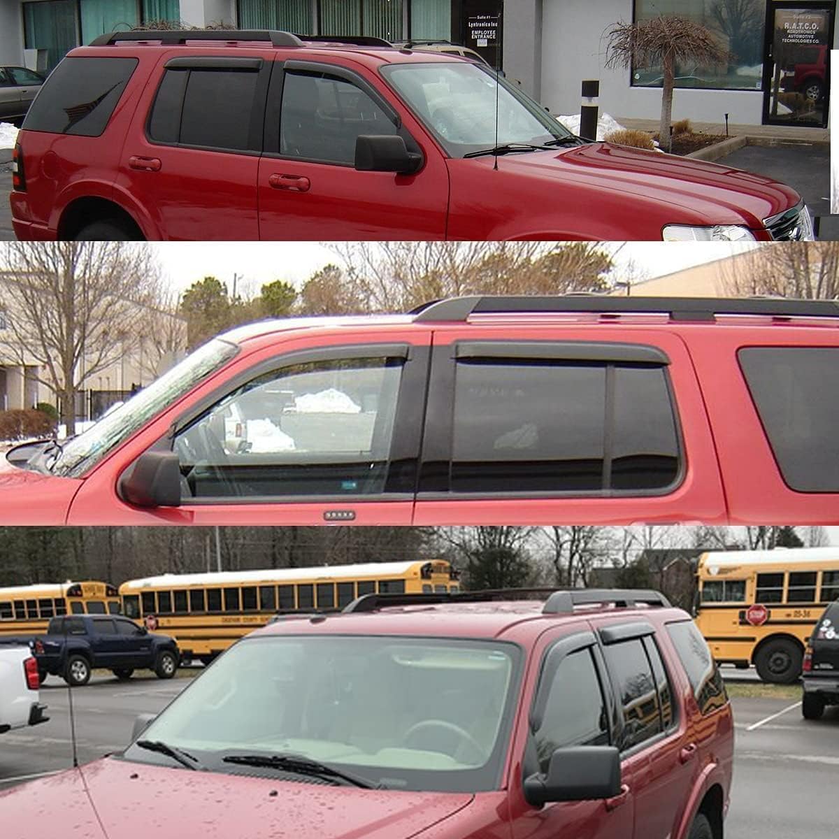 Rainproof Side Window Wind Deflectors for 2010-2017 GMC Terrain | Tape-on Sun Rain Guards, Stylish Car Window Visors & Vent Deflectors Installation Tape Included 94167