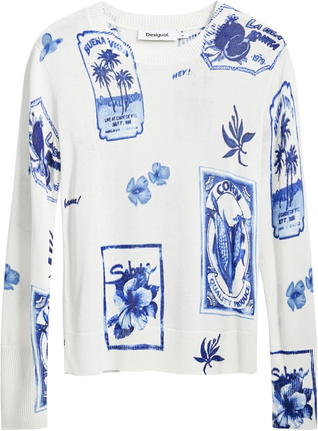 Desigual Women's Tropical Stamps Sweater