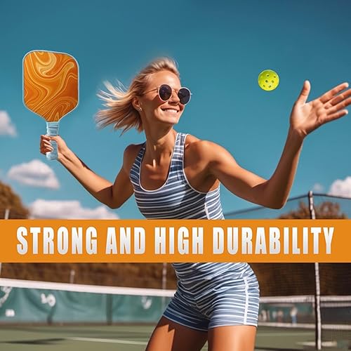 Miniatura 3 de Paquete de 6 bolas de pepinillo con 40 agujeros, bolas de pickleball de alta durabilidad, bolas de pickleball al aire libre con bolsa de malla,