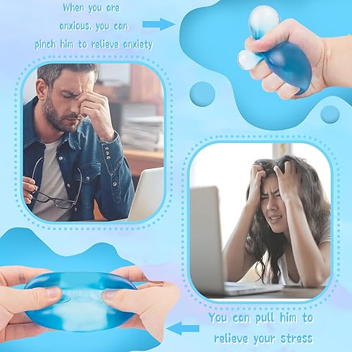 Miniatura 5 de Cubo de estrés Squishy Bolas antiestrés para adultos y niños, juguete sensorial para ansiedad para tu mejor suavidad y relajación, cubos de hielo