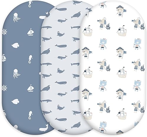 Miniatura 10 de Sábana para colchón de siesta 47"x24", paquete de 3 sábanas de cuna para bebé con flores rosas, con esquinas elásticas ajustadas, cubierta de Un