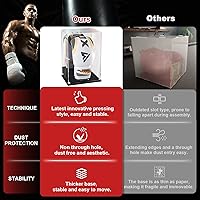 Vista 2 de Boxing Glove Display Case with Mirror Back, Acrylic Display Case with Stand for Full Size Boxing Glove, Watch The Video to Assemble