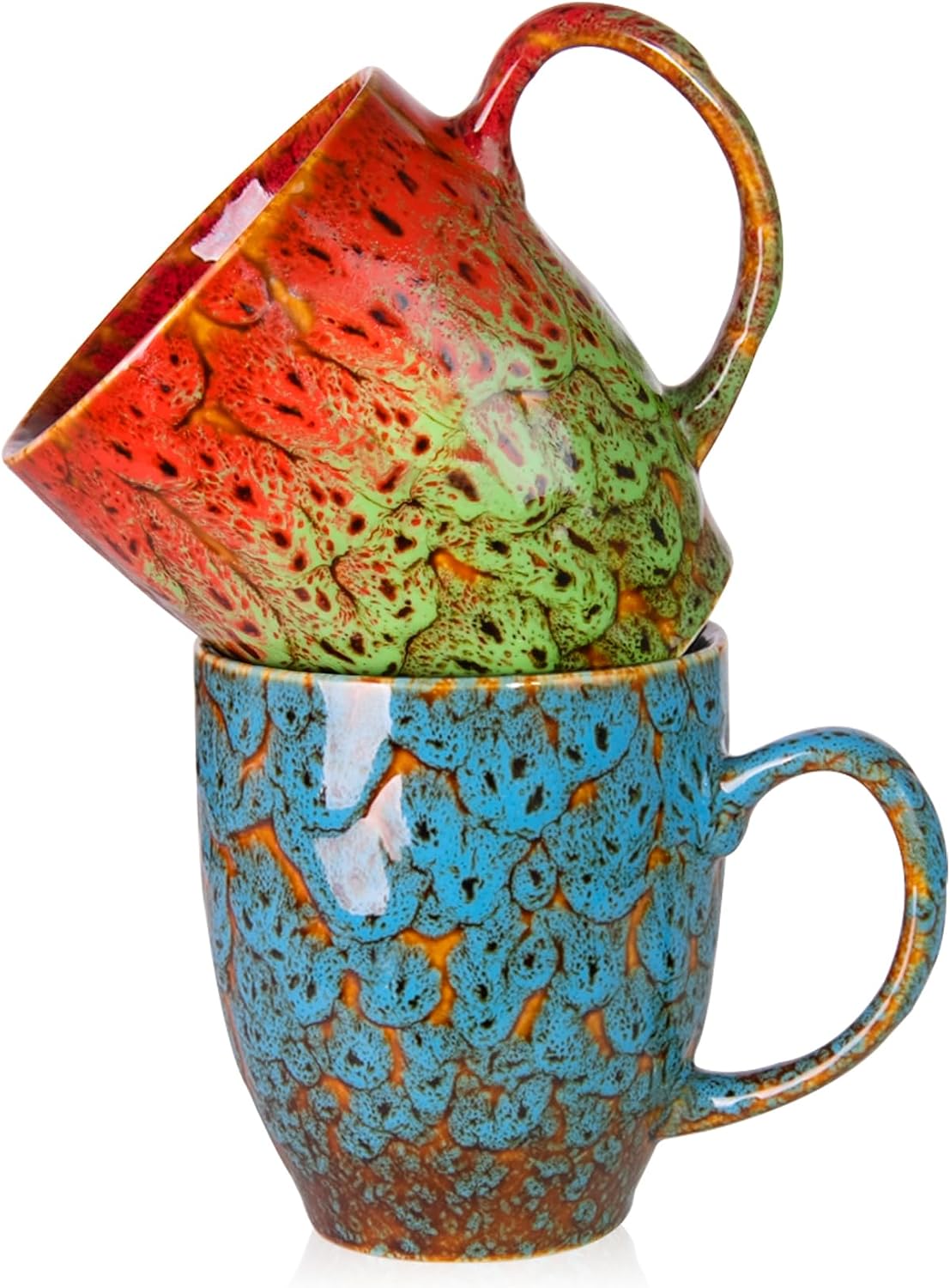 16 oz Ceramic Coffee Mugs Set of 2, Large Durable Coffee Cups with Handle image 2