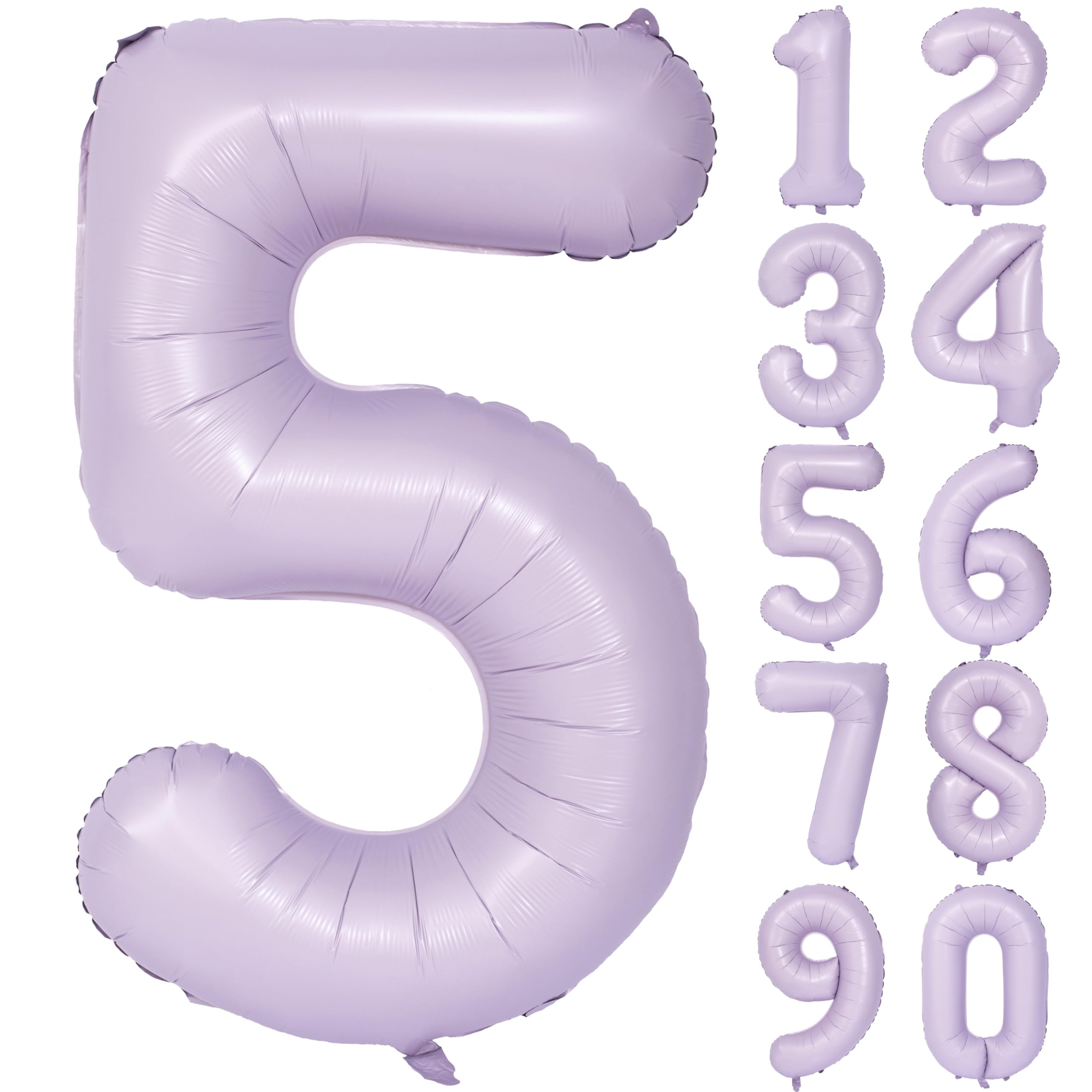 40 In Matte Purple Number Balloons Helium Foil Mylar Balloon Birthday Party banquet Decoration Digital 5
