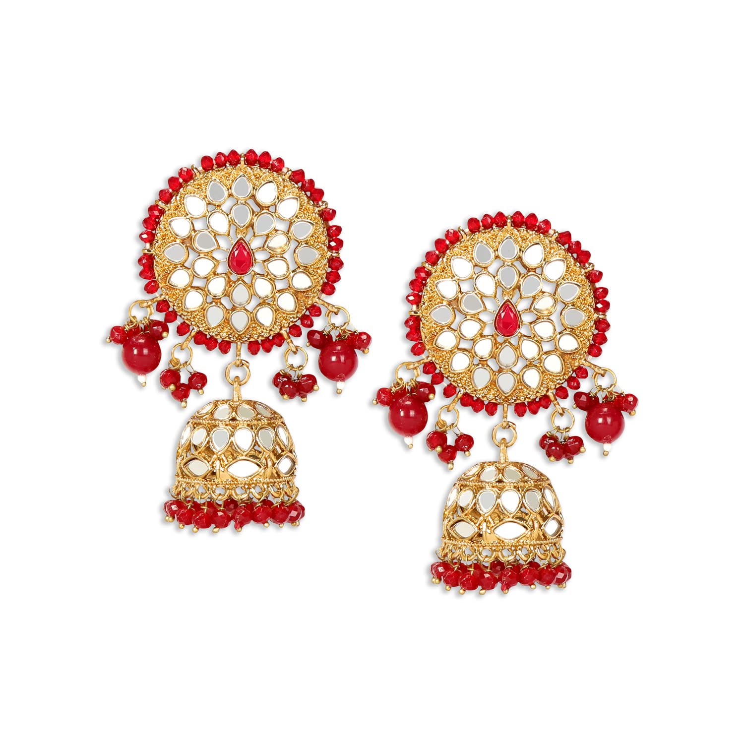 Accessher Ethnic Gold Plated Mint Green Meenakari and Sparkling Kundan Embellished Statement Dangler Earrings with Push Back Closure for Women (B09Z86R846) Amazon Price History, Amazon Price Tracker