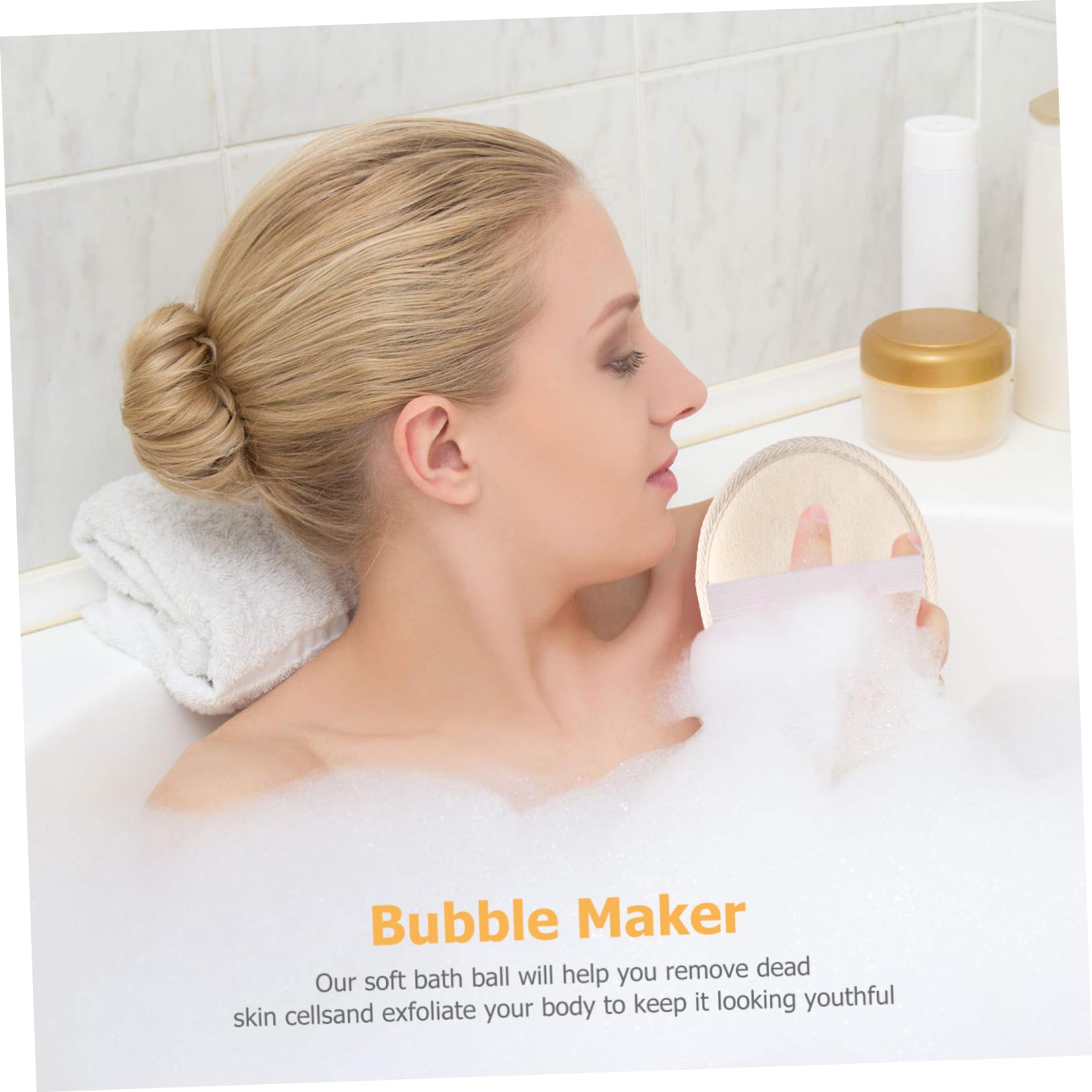 FRCOLOR Juego de 2 Esponjas Exfoliantes para Baño Y Ducha Paquete Familiar Cuerda para Colgar 4 Unidades