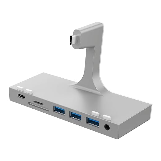 SABRENT iMac USB C Hub, USB Adapter with Power Adapter, 4K HDMI, 3.2x1 Port + 3 USB 3.2, SD Micro SD Card Reader, 3.5mm Jack, Docking Station Designed for iMac (2017 & UP) (HB-SIMC)