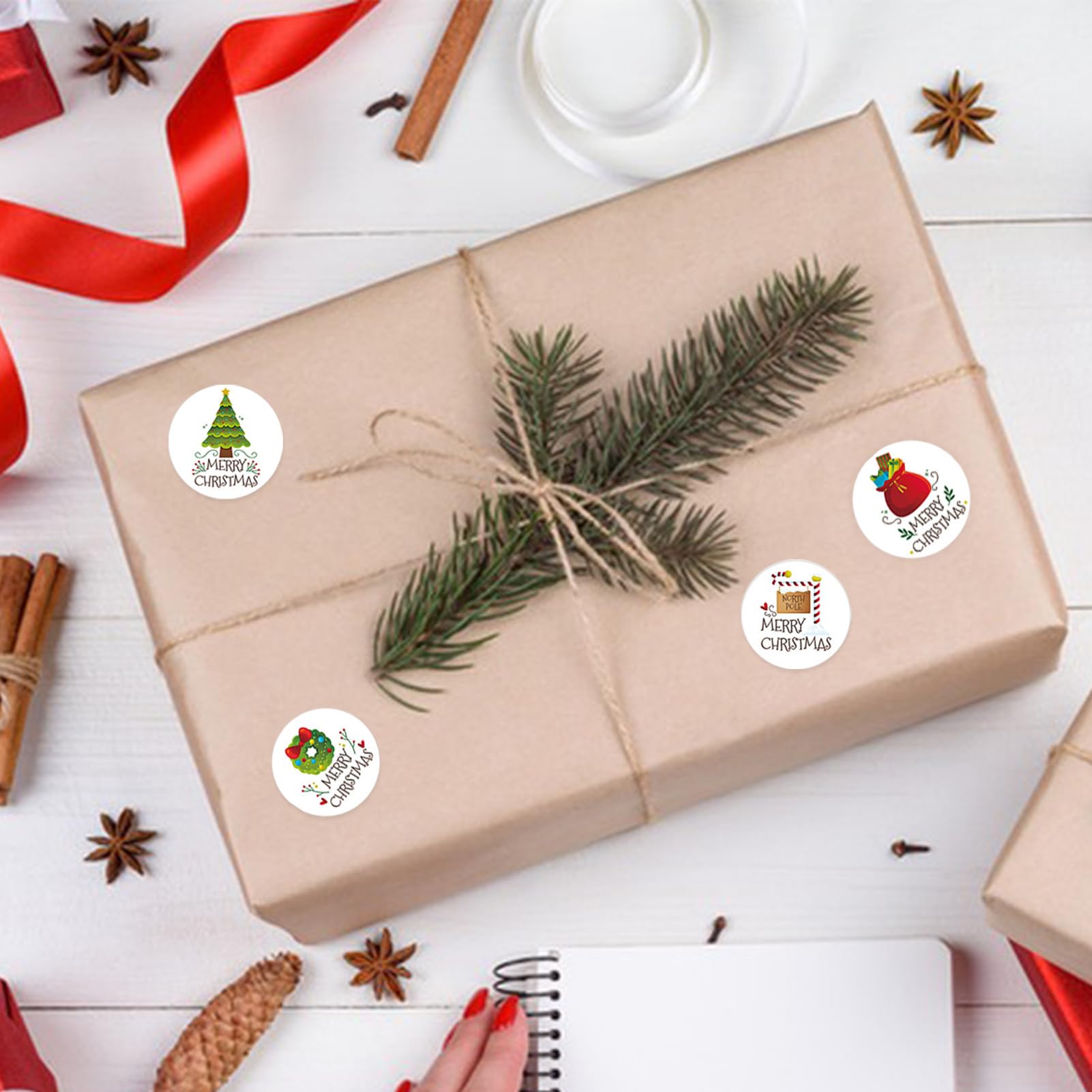 Rotolo Di Adesivi Natalizi Per Bambini Assortimento Di Decorazioni Festive