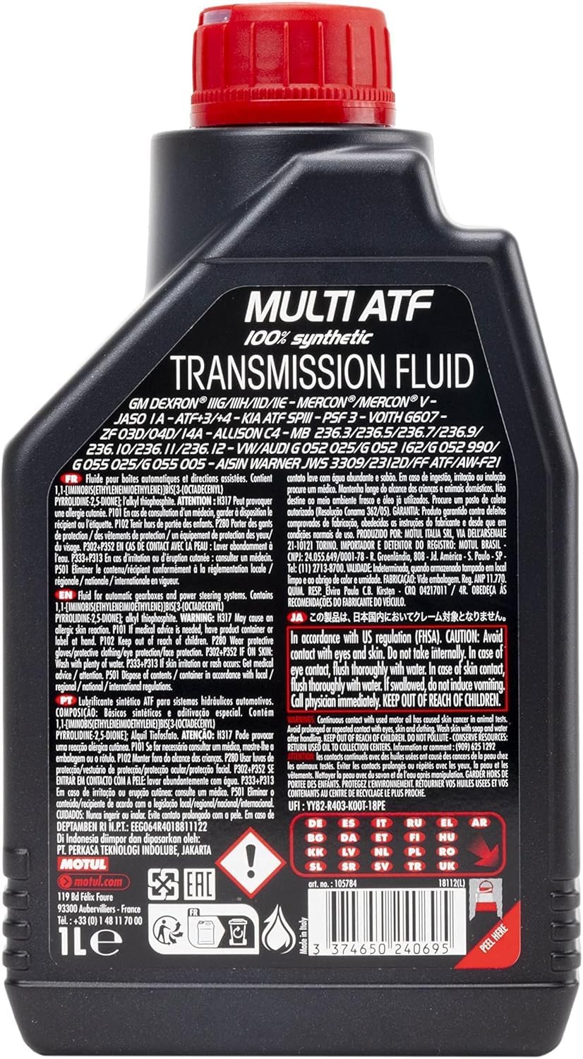 Amazon.co.jp: Motul MTL105784 マルチ ATF トランスミッションオイル