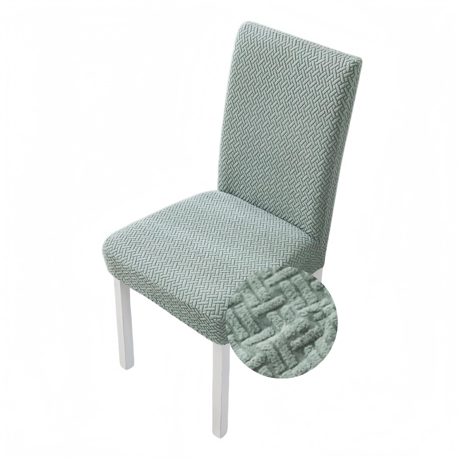 Dining Chair Covers Set of 4, Seat Cover and Chair Slipcover (Sage Green)