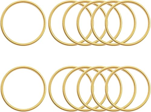 Mulutoo 12 piezas de aro de metal de 1.6 pulgadas, sin costuras, macramé, para atrapar sueños y manualidades, alambre redondo para hacer coronas de