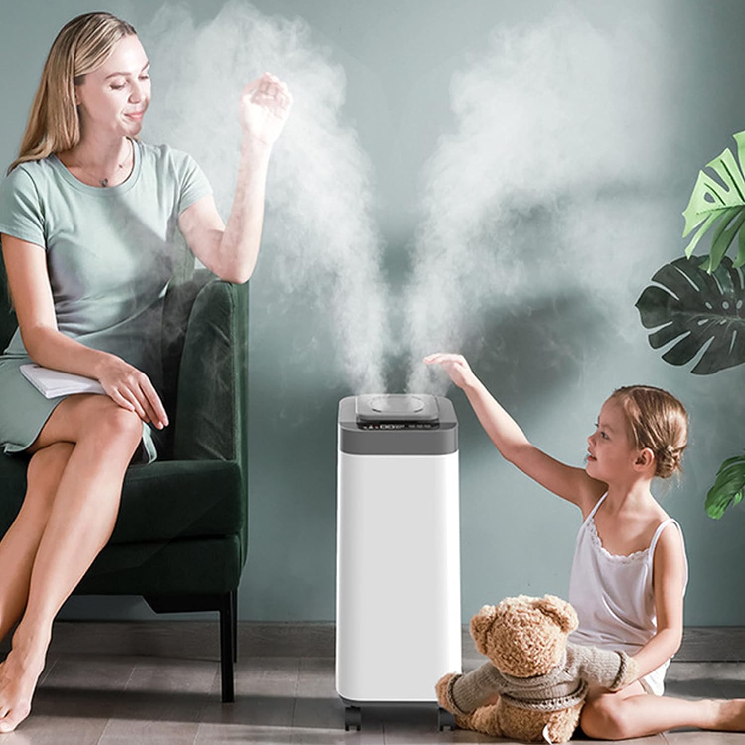 Large Capacity Industrial Humidifier Preservation Sprayer Ultra Quiet Operation Top Fill Waterless Auto Off Infrared Remote Control Timing Function (Home Edition)