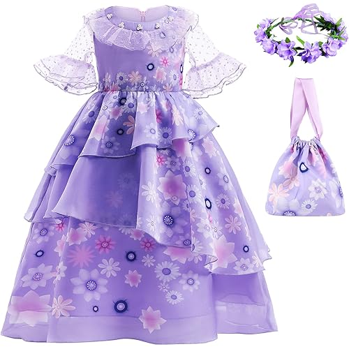 HBTKXIAWEI Magic Family Dress Costume Toddler Girls Cosplay Princess Outfits Kids Halloween Stage Show Party Dress Up