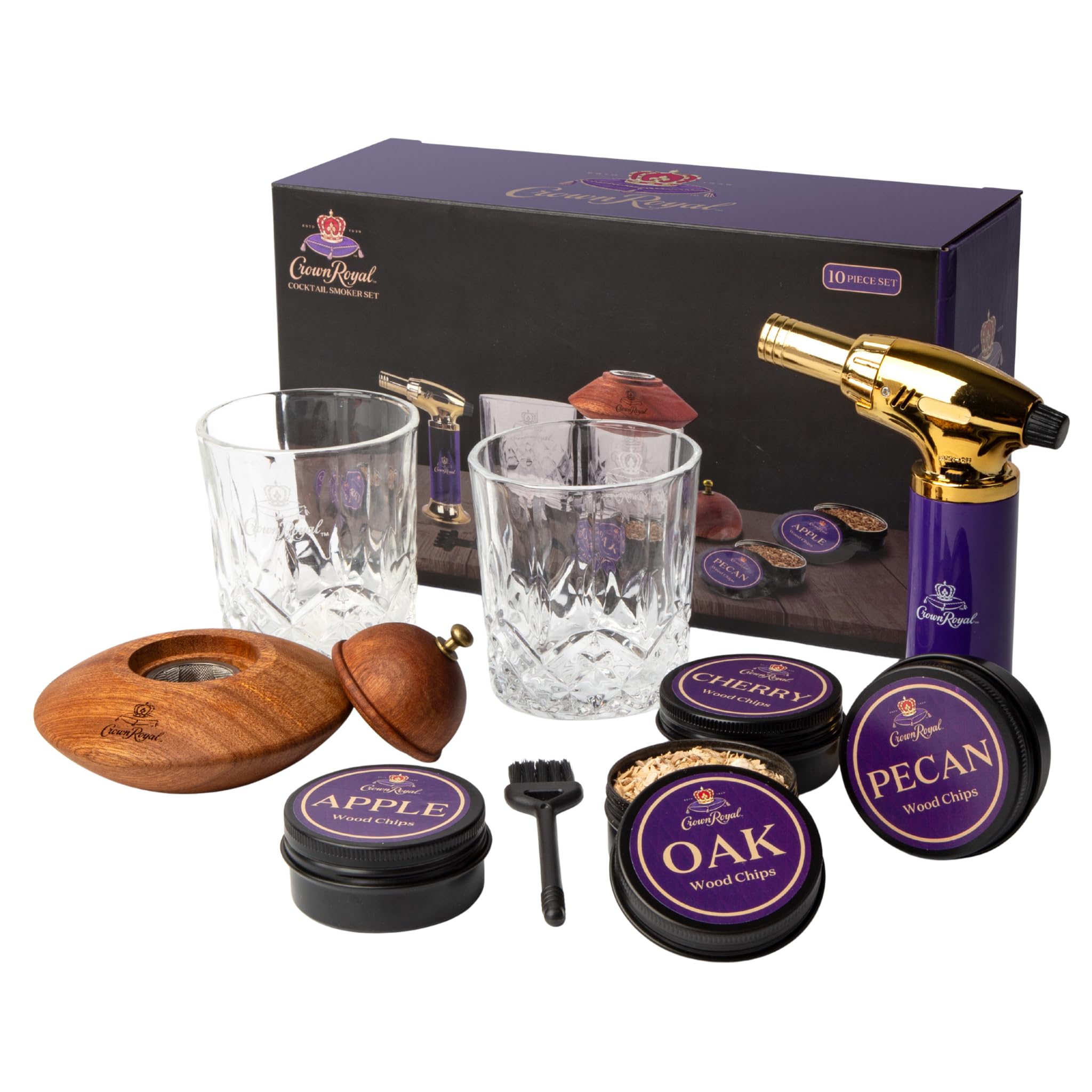Amazon.com: Crown Royal Cocktail Smoking Kit – 10-Piece Smoker Set