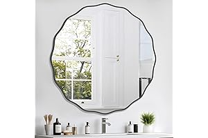 Black Round Wavy Mirror: A Circle of Elegance for Your Walls