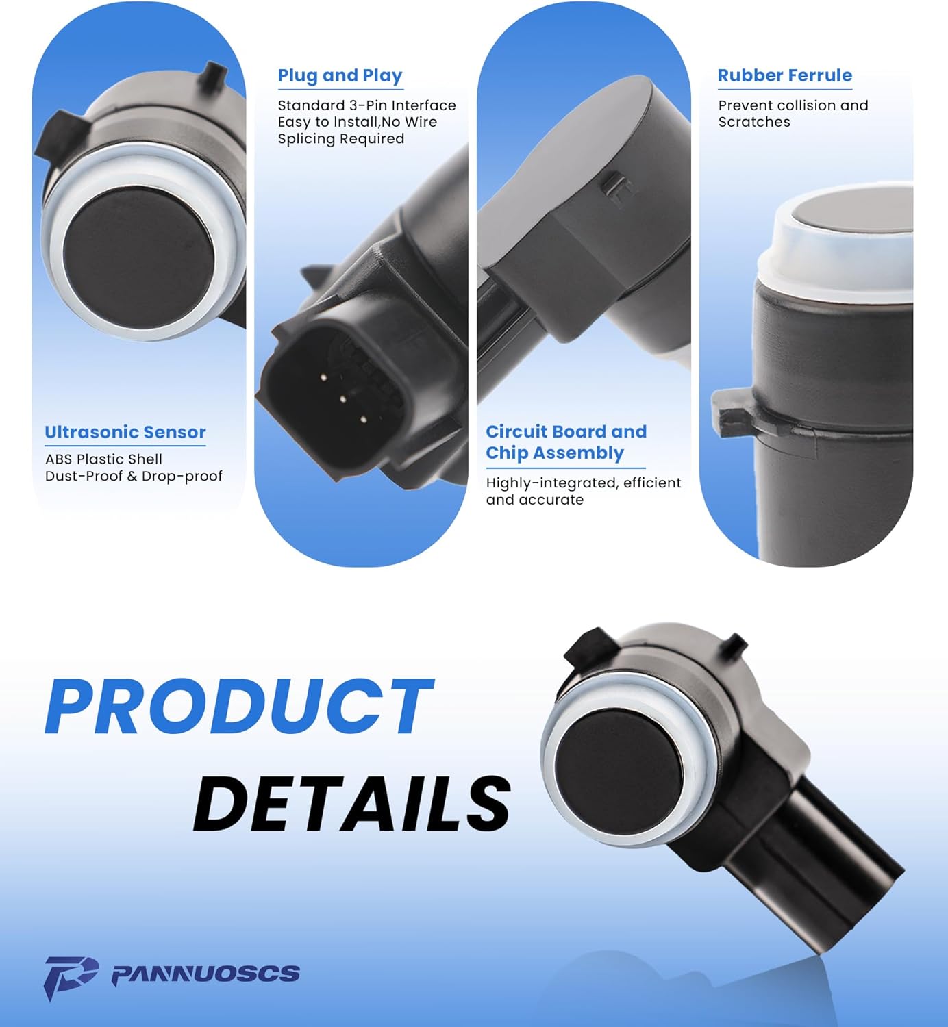 PDC Parking Assist Sensor Compatible with 2009-2020 Dodge Challenger Journey Ram 1500 2500 3500 Nitro 2009-2015 Jeep Commander Liberty Grand Cherokee Replaces 1EW63TZZAA 25980282