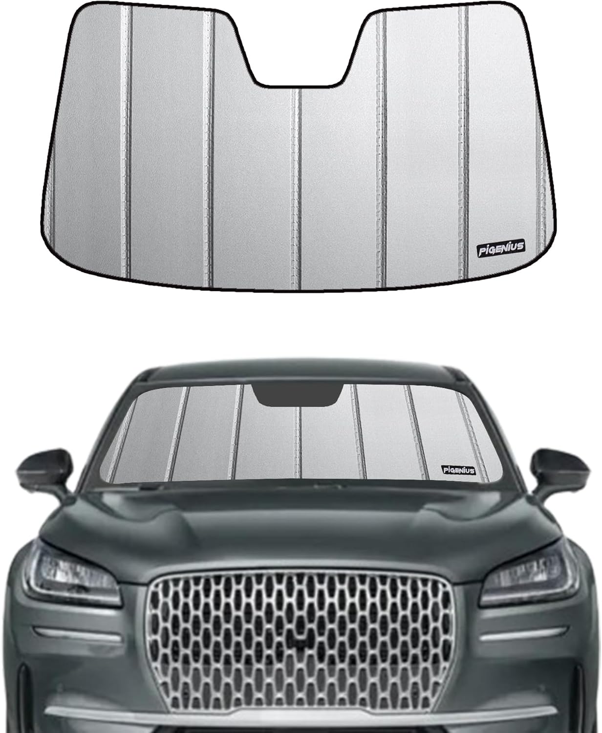 Windshield Sun Shade for Lincoln Corsair 2020-2025 Custom Front Window Sunshade - Safeguard Grey(Safeguard)