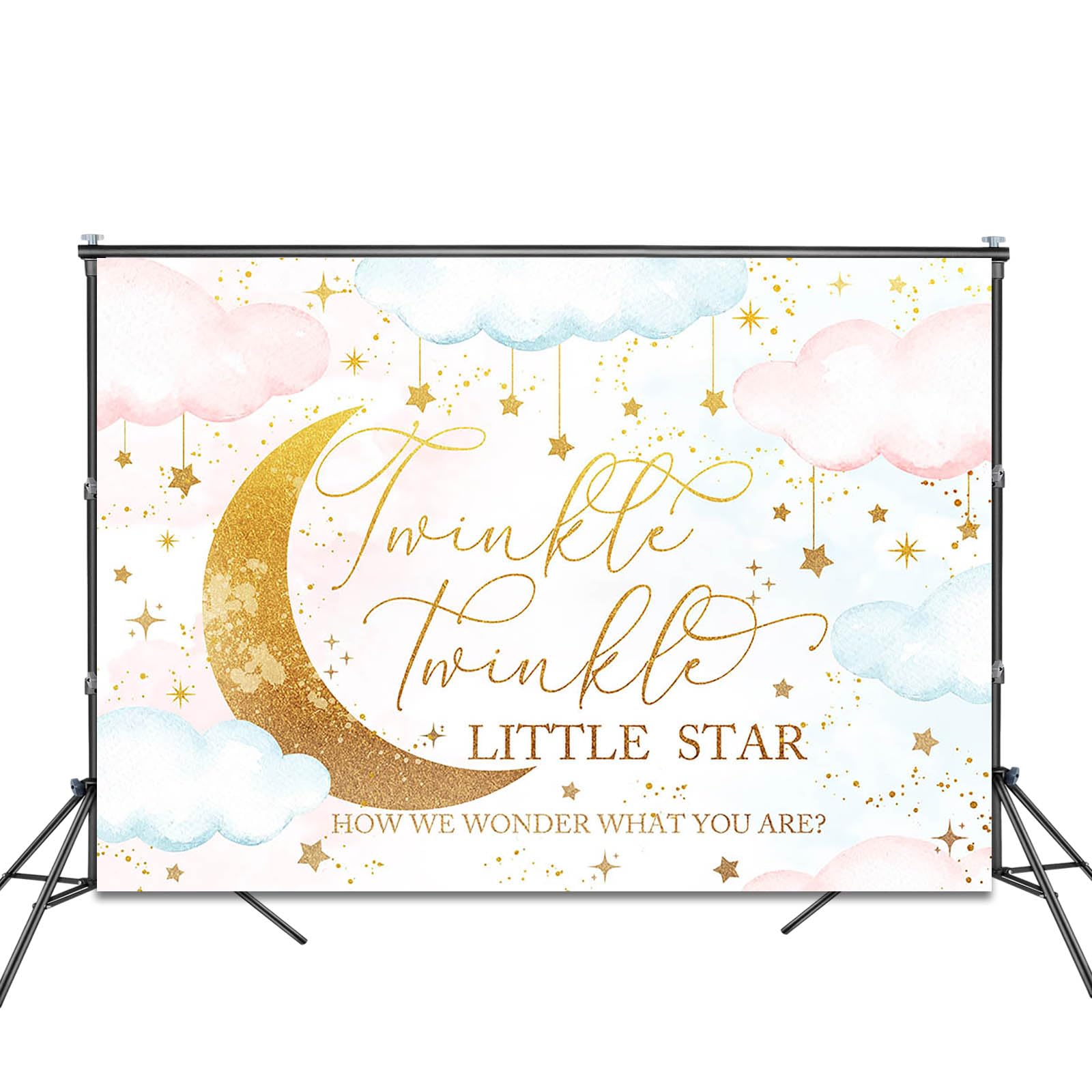 Lofaris Fotohintergrund „Twinkle Twinkle Little Star“ – Geschlechter-Enthüllung Banner (2,7x1,8 M) Aus Vinyl