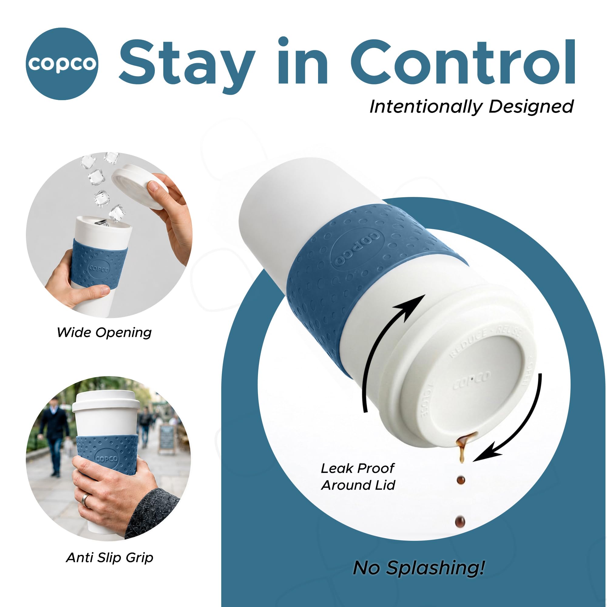 Copco Acadia - Tazza da viaggio, 473 ml, colore: Blu