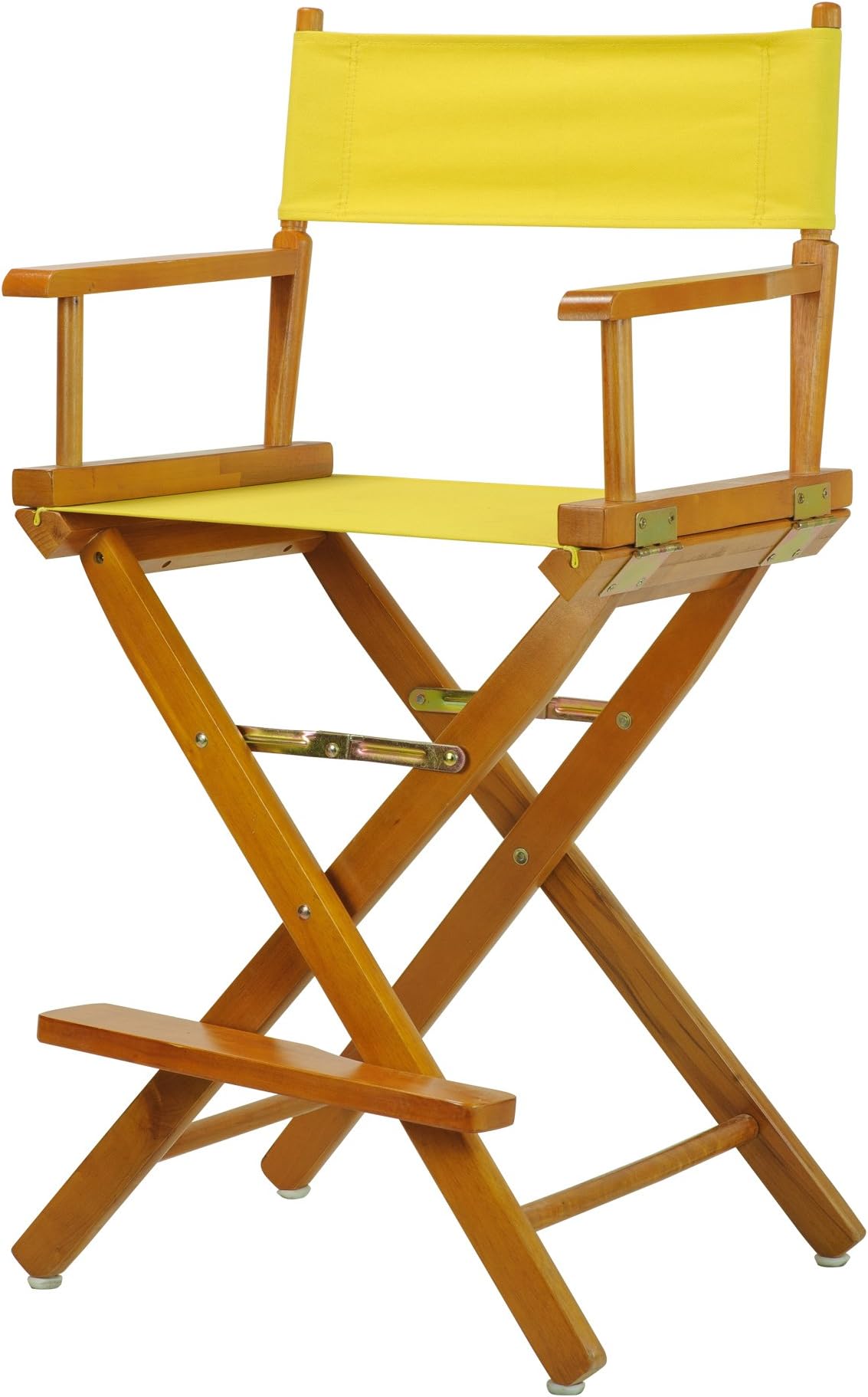 Casual Home 24" Director's Chair Honey Oak Frame-with Yellow Canvas, Counter Height