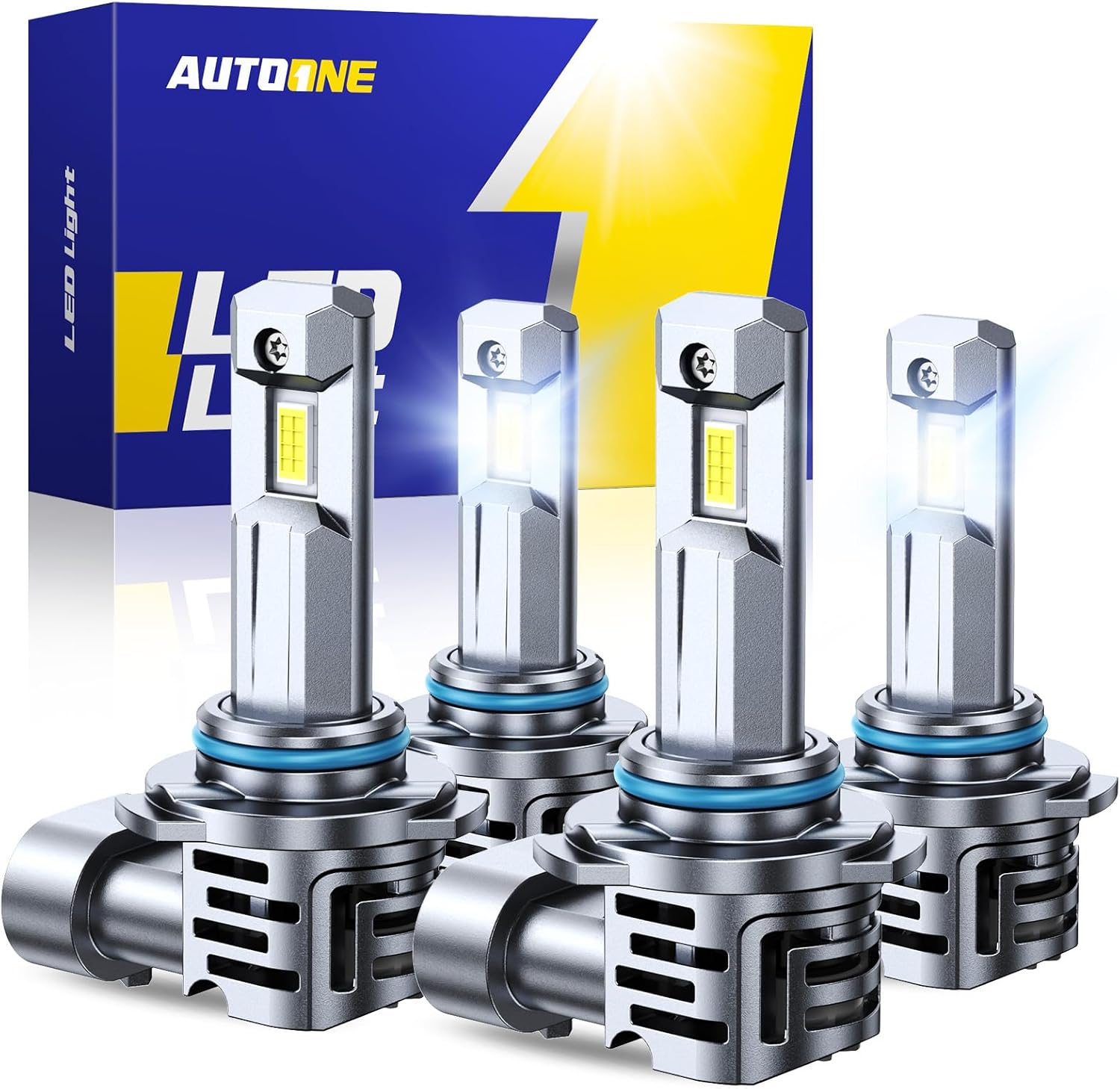 AUTOONE H11 LED Light Bulbs, 40,000LM 6X Ultra Bright 6000K Cool White, 1:1 Halogen Mini Size H8 H9, 60,000Hrs Lifespan, Plug and Play, Fog Light or Daytime Running Light, Pack of 2