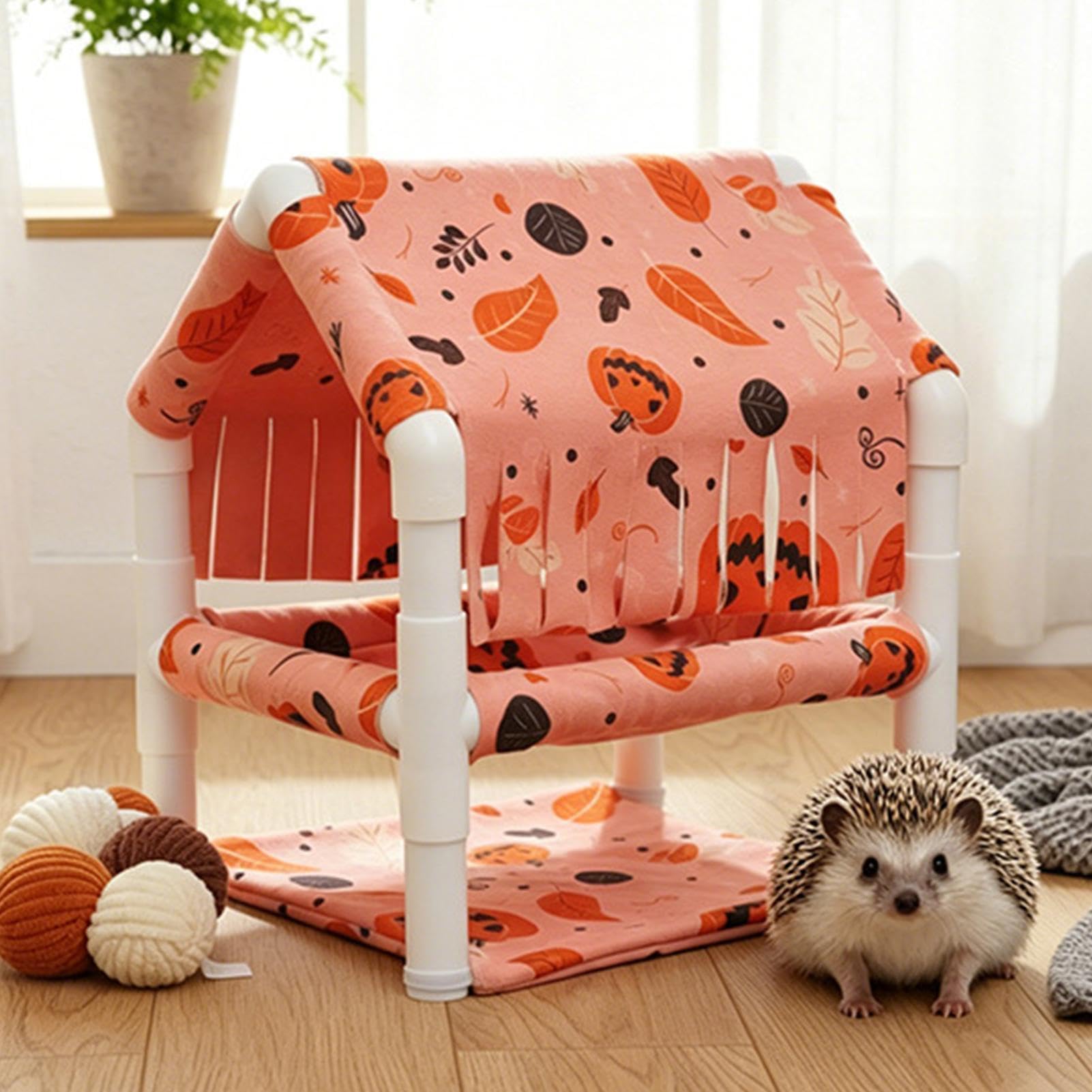 Casa De Conejos 2 Pisos Lavable Desmontable Mono | Cama Erizo Y Jaula Hámster Para Chinchilla Jerbo Pequeñas Mascotas Animales Hogar Interior Apartamento Casa De Campo