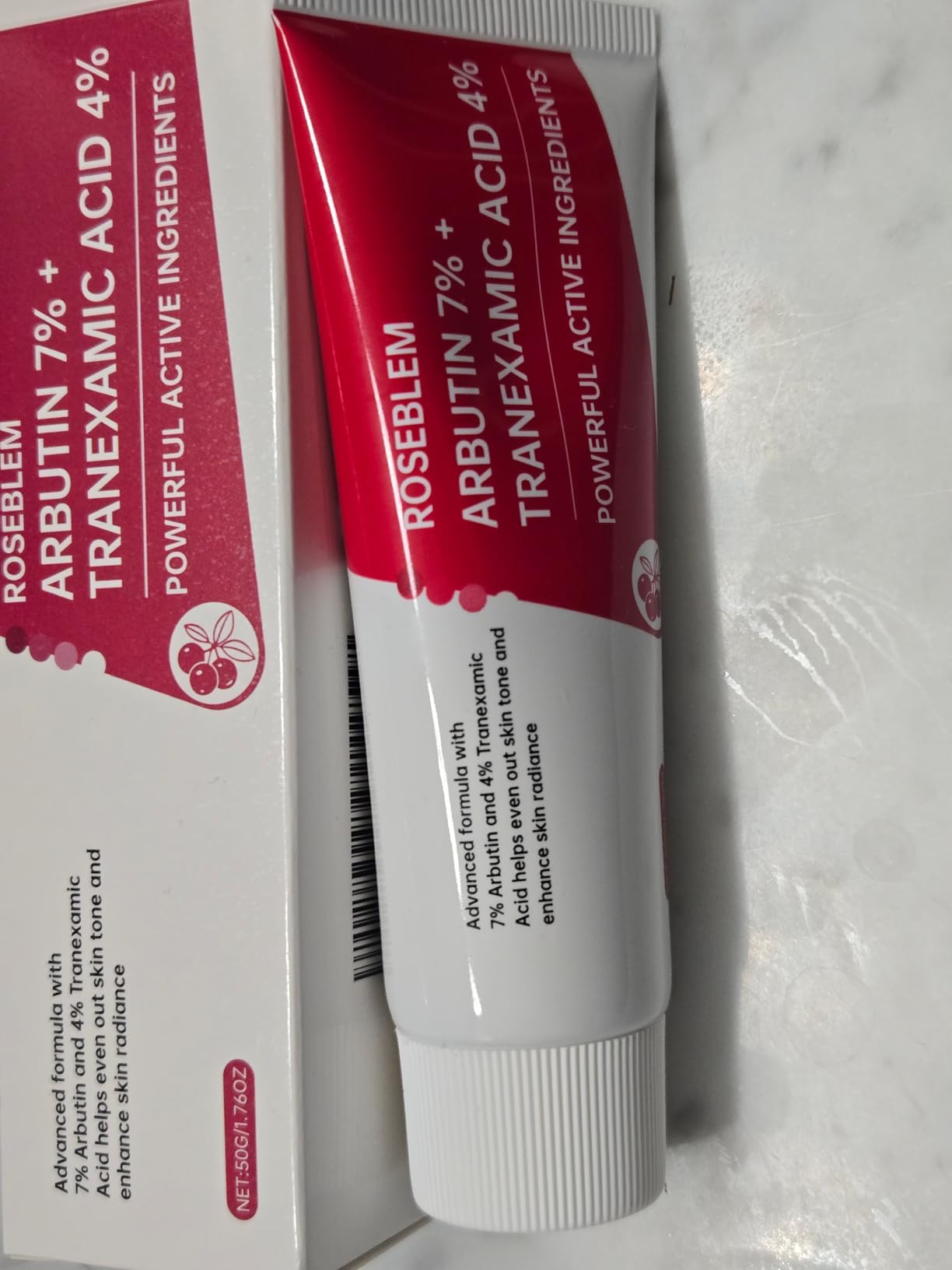 Roseblem Arbutin 7% + Tranexamic Acid 4% Face Cream for Dark Spots & Uneven Skin Tone – Hydrating, Non-Irritating, Safe for Sensitive Skin, 1.76 oz (Pack of 2)
