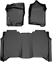 Vista 10 de SMARTLINER Alfombrillas de piso de 2 filas para todo tipo de clima para Nissan Titan 2017-2024