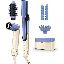 Shark Glam Multistyler and Hair Dryer for Straight Hair Waves and Curls with Heat Controlled Ceramic Gloss Lock Technology and Styling Attachments Including Silki Glossi
