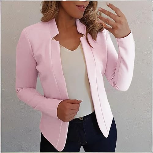 Miniatura 6 de Chaquetas tipo blazer para mujer, chaqueta de cárdigan de moda con frente abierto, chaqueta casual de manga larga para el trabajo y la oficina