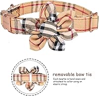 Vista 4 de Collares para perros pequeños, medianos y grandes, collar de perro hembra con lazo de flor, collar de cachorro, collares ajustables para mascotas