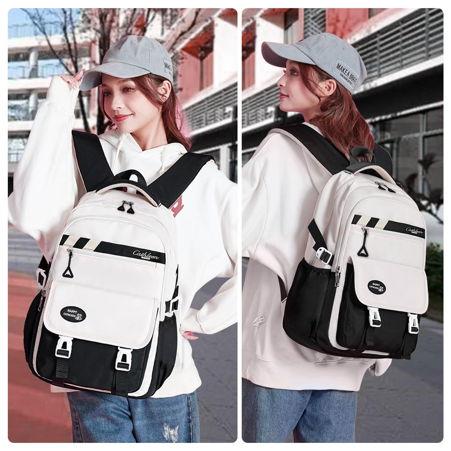 Schulrucksack Mädchen Teenager Jungen Rucksack Schule, Schulranzen Groß Kinderrucksack Tagesrucksäcke Damen Daypack 3 4 5 6 7 8 9 Klasse Kinder 10 11 12 13 14 15 16 17 18 Jahre Schultasche