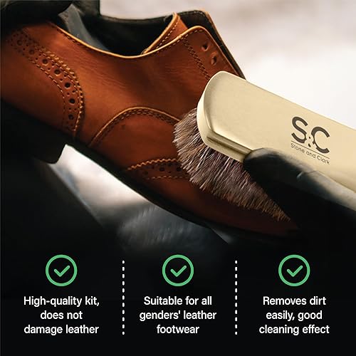 Vista 23 de Stone and Clark Original Shoe Polish & Care Kit - Leather Shoe Shine Kit for Men & Women Rojo