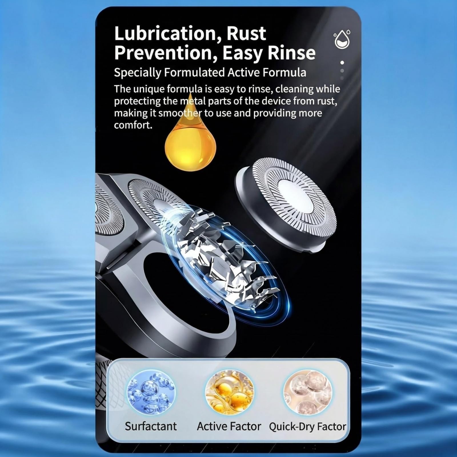 260 Ml Rasierer-Reinigungsflüssigkeit, Reinigungsspray, Kompatibel Mit Der Braun S3-S9-Serie, Kompatibel Mit Der Philips S3000-S9000-Serie, Kompatibel Mit Der Panasonic ES-Serie(3 PCS)