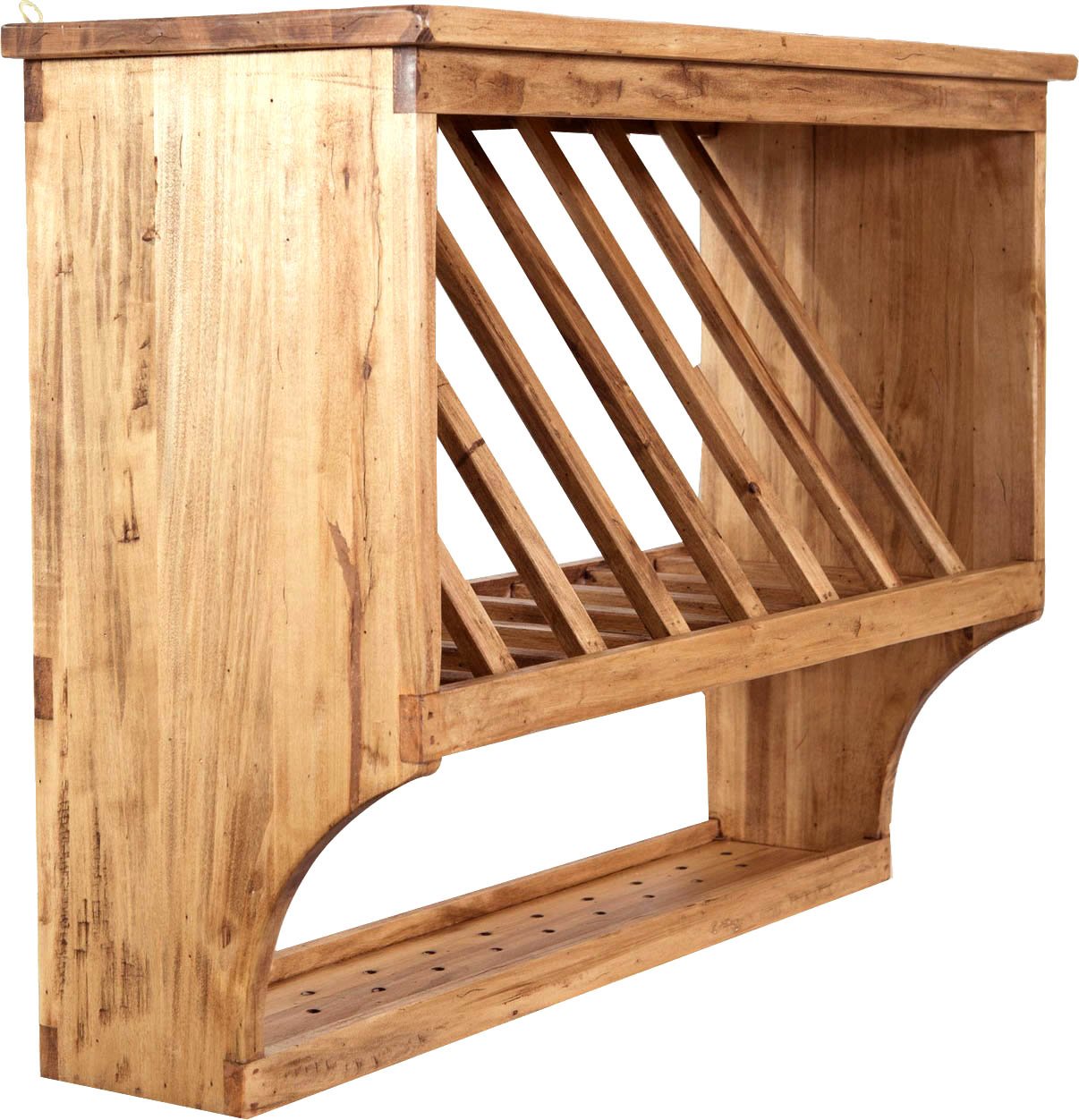 Biscottini Support Étagère Murale 25x25x5 | Fonte Finition Rouille