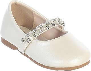iGirlDress Infant Toddler Girls Straps Flower Girls Shoes S116 Ivory Size 3