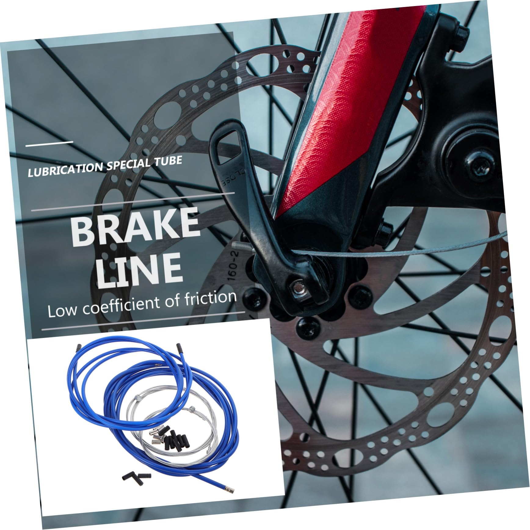 2sets Cavo Freno Bici Tubo con Anima in Acciaio Inox Guaina Cavo Freno per Mountain Bike Bici da Strada e Facile da Installare Affidabile e Durevole