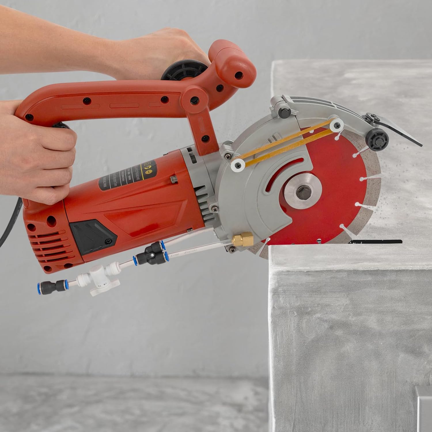 Electric Concrete Saw, 7.5'' Wet/Dry Circular Saw Cutter with Max. 2.8in Adjustable Cutting Depth, Electric Slotting Machine Tool for Granite, Stone, Porcelain, Wood, Concrete (7.5Inch)