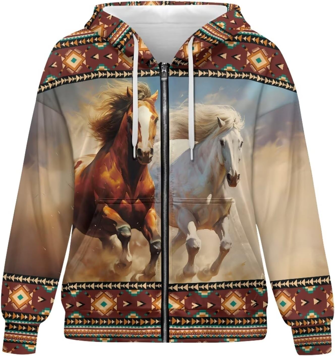 WELLFLYHOM Oversize Sweatshirt Womens Fashion Zip Up Hoodies Vintage Y2K Cardigan Jacket Hooded Sweater Shirts XS-4XL - Image 4