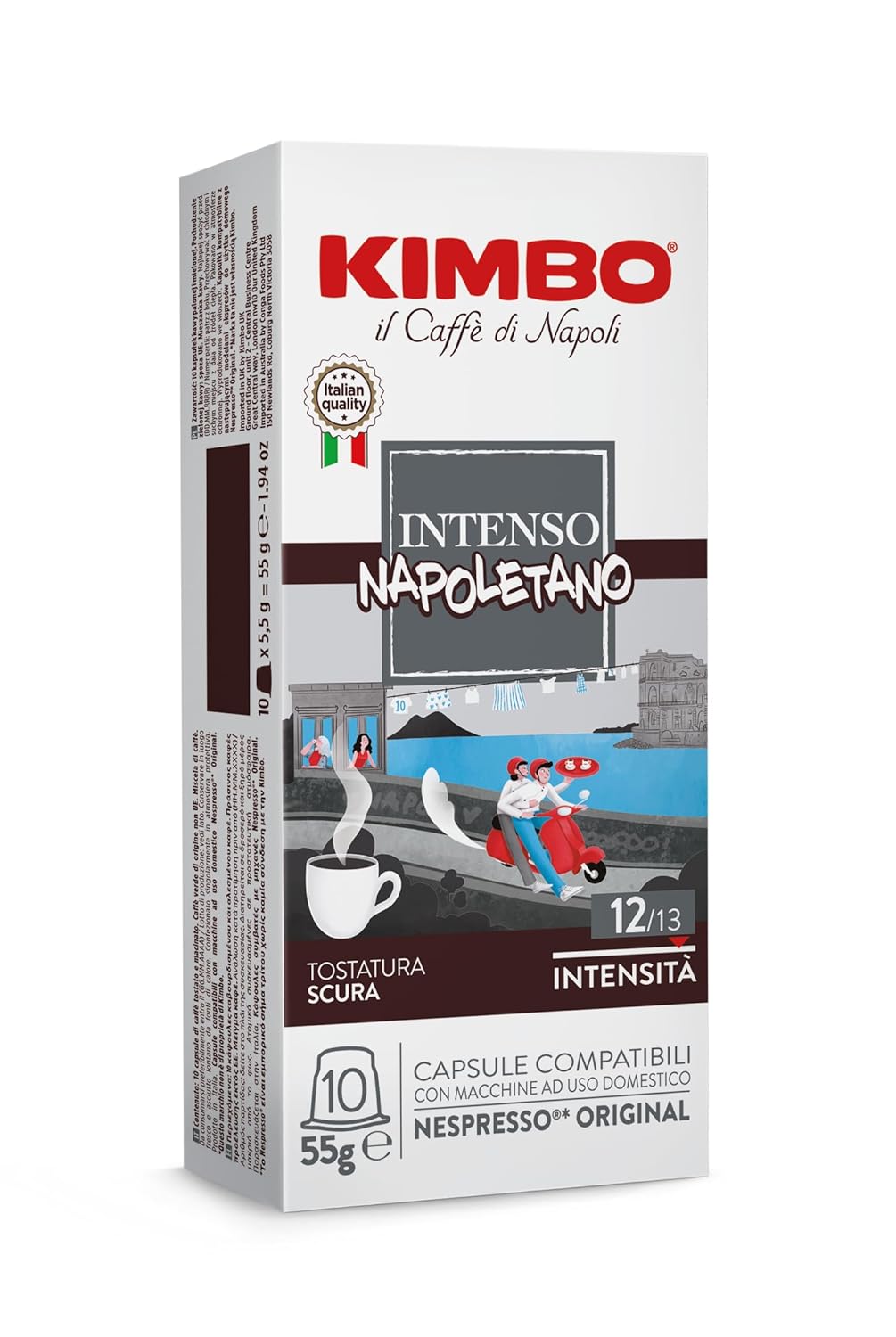Kimbo Espresso Napoli Nespresso Capsules, 100% Arabica Coffee (Pack of 100 Capsules)